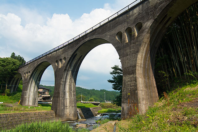 熊本県小国町 旧国鉄宮原線・幸野川橋梁